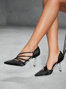 CUCCOO SZL Pointed Toe High Heel Cuccoo Women Stilettos - Black - View 5