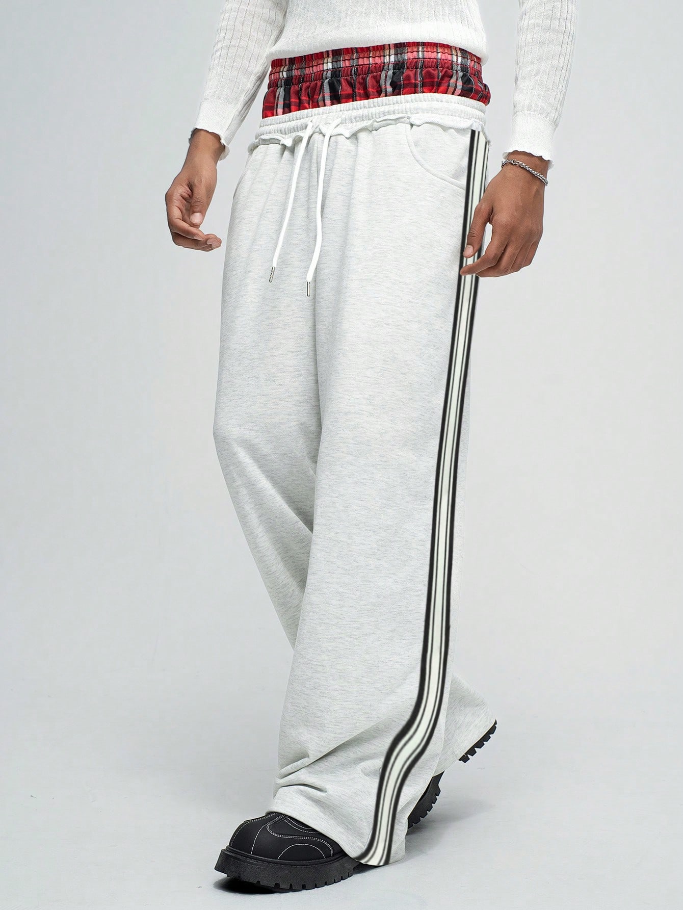 Our Street Life Men's Loose Fit Double-Waistband Sweatpants
