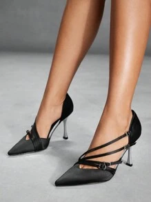 CUCCOO SZL Pointed Toe High Heel Cuccoo Women Stilettos - Black - View 4