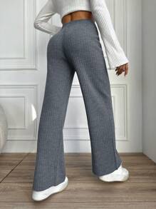 RueChic Taille met trekkoord Geribbeld Broeken