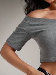 Denimoi Women's Summer Numeric Print Sleeveless Cropped Top - Dark Grey - View 5