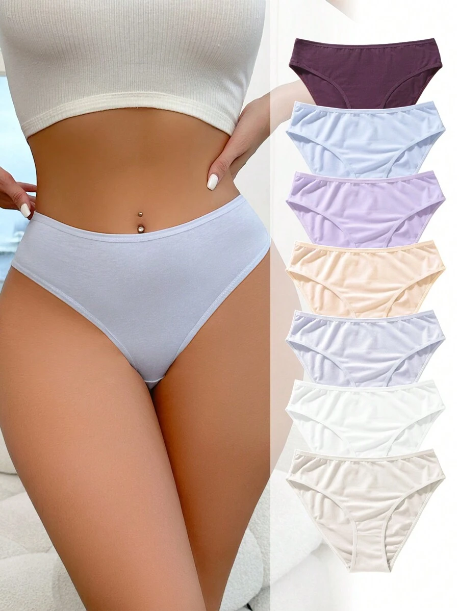 Bragas minimalistas de estilo liso para mujer, para uso diario casual