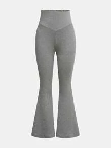 SHEIN Set 3 piese: pantaloni evazați cu decolteu în V, eleganti, pentru fete adolescente, versatili și practici, combinație în 3 culori