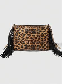 ROMWE Grunge Punk 1 件朋克深色豹纹女式单肩包 - 彩色 - 查看 2