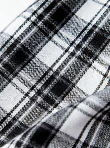Cozy Pixies 2pcs Baby Boy Houndstooth Collar Long Sleeve Cardigan And Bib Pants Set , Baby Boy Clothes