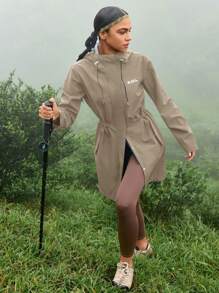 In My Nature In My Nature Chaqueta con capucha resistente al agua y transpirable para mujeres para acampada, senderismo y uso urbano diario