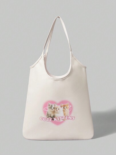 Kawaii Cat Print Cute And Fashionable Women Shoulder Bag