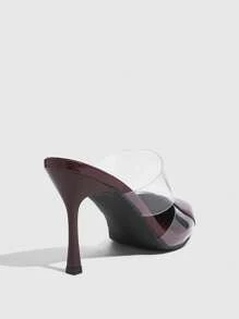 CUCCOO SZL Women's Solid Color Pointed Toe Fashionable Elegant Sweet High Heels New Year Holiday Valentines - Brown - View 4