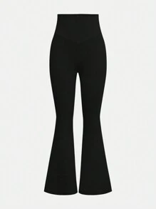 SHEIN Set 3 piese: pantaloni evazați cu decolteu în V, eleganti, pentru fete adolescente, versatili și practici, combinație în 3 culori