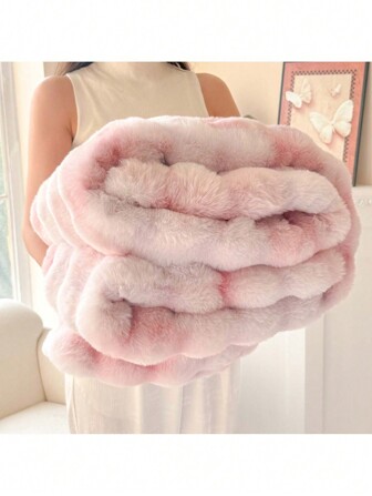 1 pieza Manta de piel de conejo de peluche extra grande, ultra suave y lisa para un sueño acogedor y cómodo o como manta de sofá, decoración de otoño, decoración de la habitación