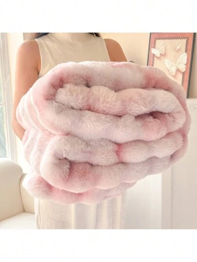 1 件超大毛绒兔毛毯，超柔软光滑，舒适睡眠或沙发盖毯，秋季装饰，秋季装饰，房间装饰