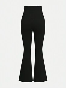 SHEIN Set 3 piese: pantaloni evazați cu decolteu în V, eleganti, pentru fete adolescente, versatili și practici, combinație în 3 culori