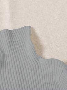 Chiquease 4-częściowy prosty, wysoki kołnierz, długi rękaw, minimalistyczny, swobodny sweter