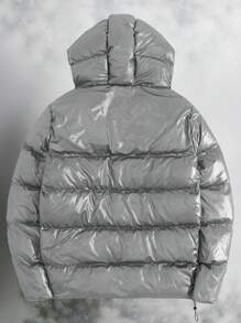 RueChic Chaqueta con cremallera acolchada de corte regular para hombre