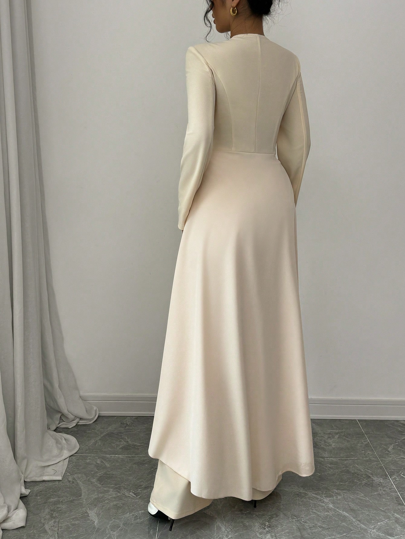 Elenzga بدلة رومانسية مكونة من بليزر مشدود للخصر و...