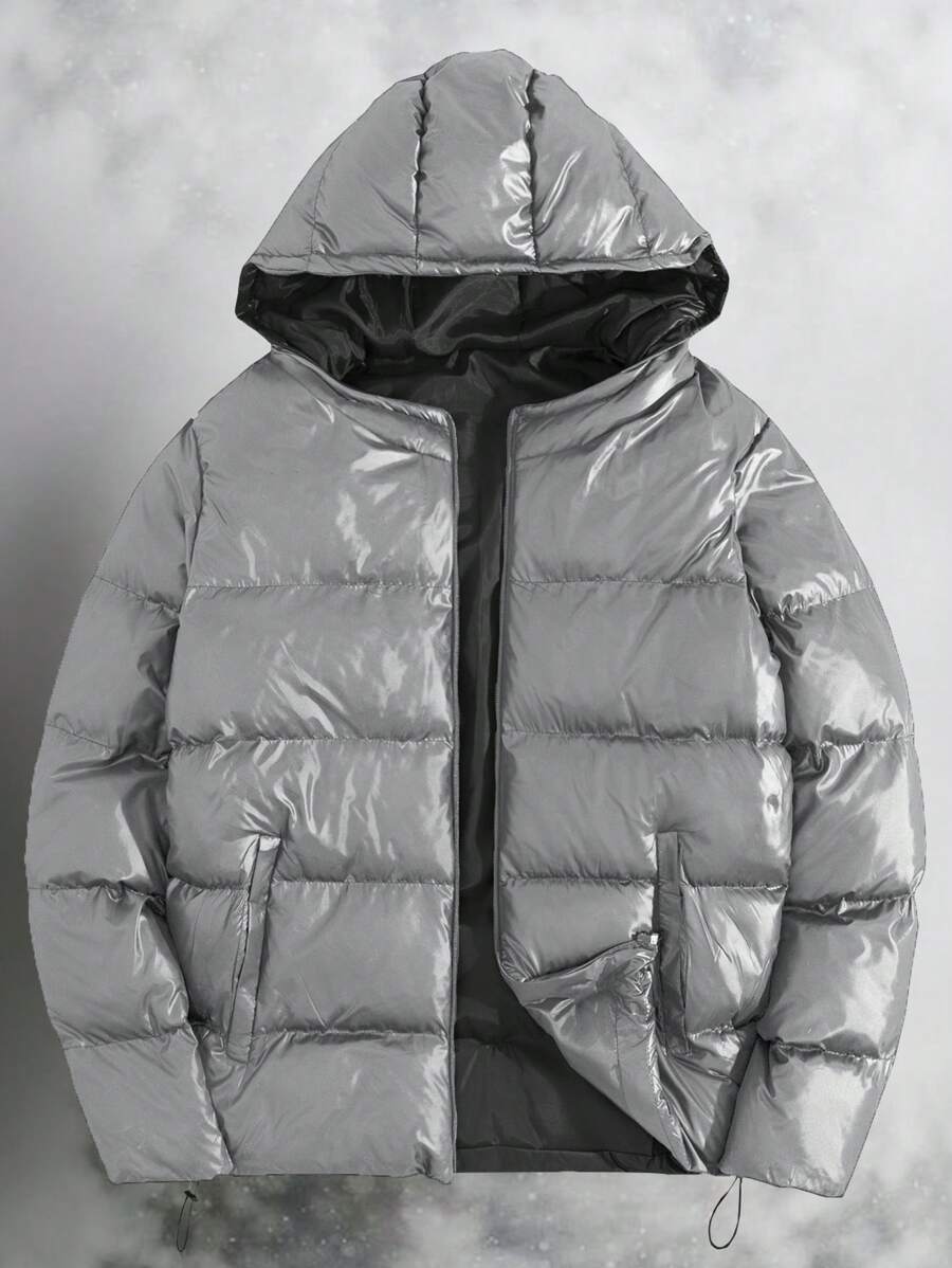 RueChic Chaqueta con cremallera acolchada de corte regular para hombre