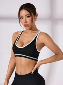 SHEIN Sport Studio Reggiseno sportivo senza cuciture da donna per il fitness quotidiano