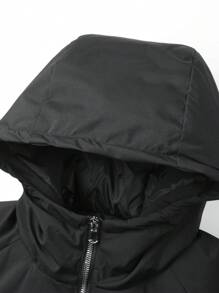 Manfinity Sport Corelite Boyfriend Style Men's Autumn Contrast Color Zipper Front Hooded Padded Coat Men Zip Up Jacketmen Zip Upmen Jacket Hoodiehoodie Jacket For Menmen Hoodie Jacket