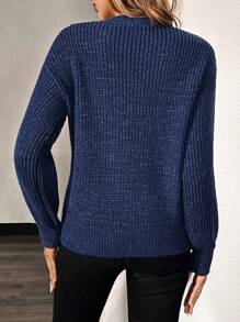 Chiquease Women V-Neck Dolman Sleeve Casual Pullover Sweater, Solid Color, Autumn/Winter Knit Pullover Fall Outfit