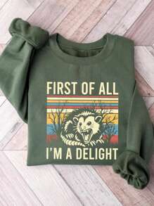 INAWLY 首先，这是一款大码卫衣，非常适合送给负鼠爱好者，展现女性力量，也是送给闺蜜的完美礼物，适合感恩节、毕业季、返校季、教师节等各种场合，秋冬季节也适合穿着。 - 綠色 - 查看 1