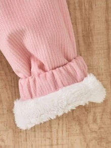 SHEIN Girls Short Kangaroo Pocket Hooded Jacket Outerwear, Warm & Ribbed Texture, For Big Tween Girl