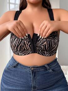 1 件加大码前扣式无钢圈舒适文胸