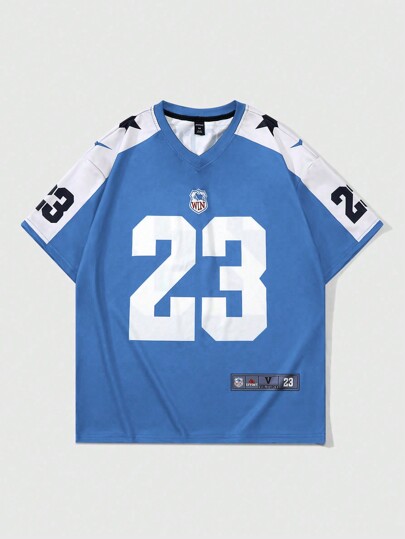 Prep Men's Slogan Print Short Sleeve T-Shirt, Suitable For Everyday Wear, Spring/Summer