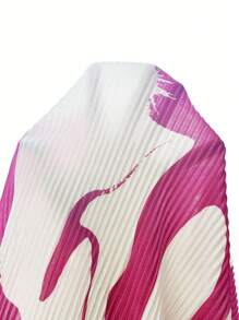 Firerie Allover Print Lettuce Trim Skirt - Hot Pink - View 7