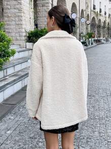 Chiquease Fluffy Teddy Bear Coat - Apricot - View 2