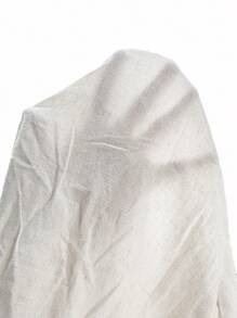 SHEIN Frenchy 女士夏季假日休閒純色短褲 - 杏色 - 查看 7