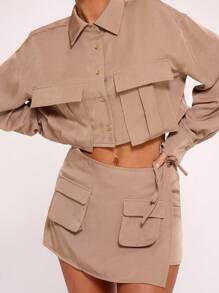 MUSERA Cargo Mini Skirt 90's Casual