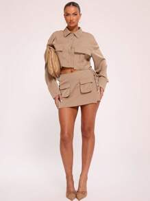 MUSERA Cargo Mini Skirt 90's Casual