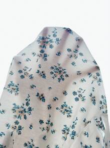 SHEIN Privé Maglietta crop margherita con nodo e volant - Bianco - Visualizzare 6