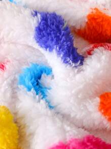Girls Casual Fluffy Textured Hooded Warm Sweater Coat For Autumn/Winter - Multicolor - View 8