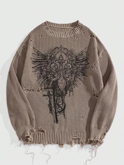 【DISCERNMENT】Hidden Punk Damage Knit 17281085898a0c0584546016b3c8d0
