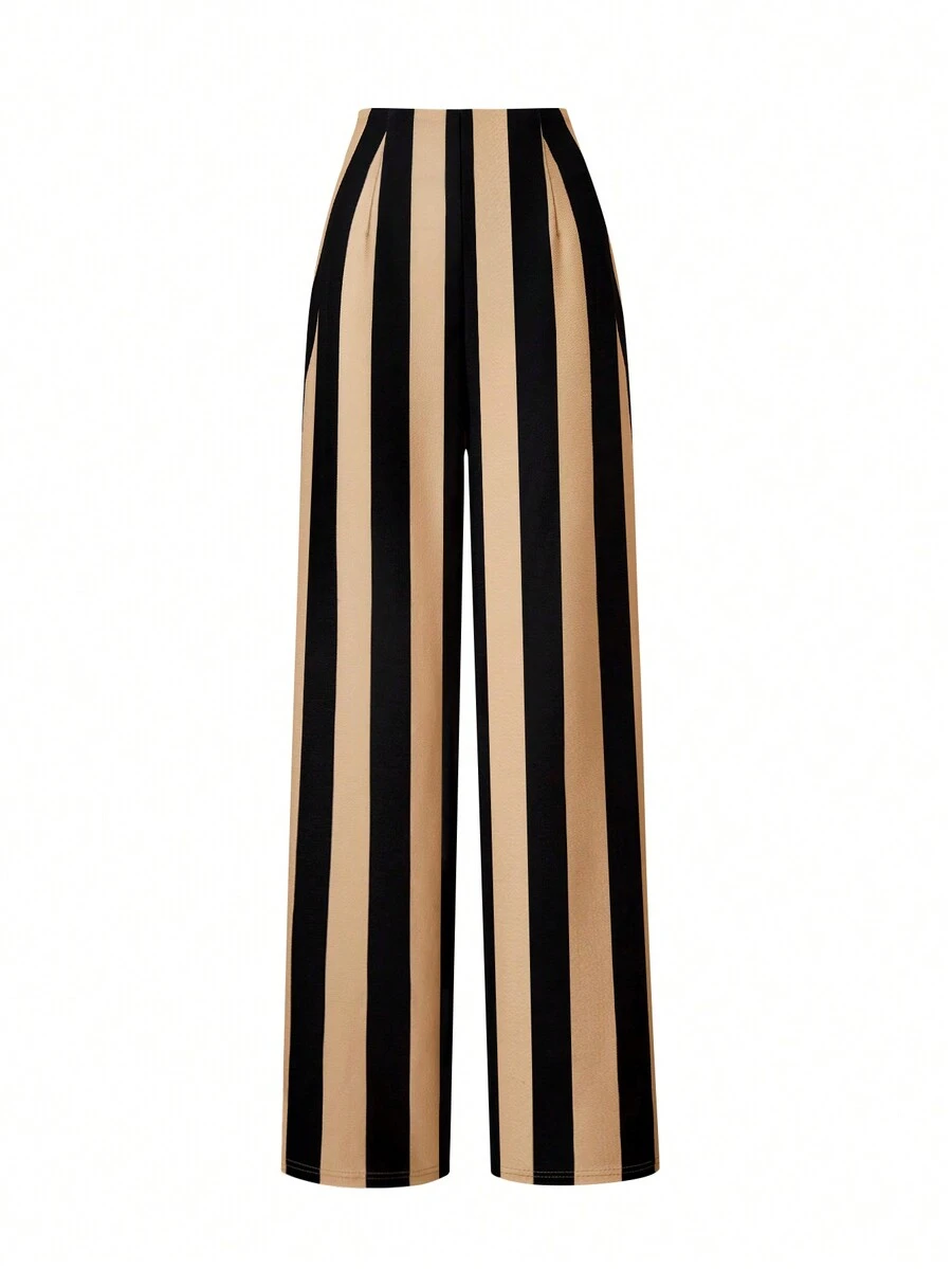 宽条纹阔腿裤，时尚休闲百搭显瘦 - 彩色 - 查看 1