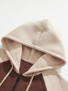 ROMWE MEN 1pc Men's Five-Pointed Star Embroidered Sweatshirt Sweatshirt, Casual For Autumn/Winter - Coffee Brown - View 3