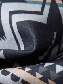 Manfinity Homme Men's Casual Geometric Print Woolen Jacket - Multicolor - View 4