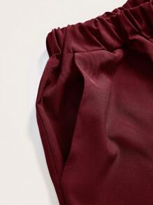 TaskEZ Burgundy Red Short-Sleeved Top And Pants Scrub Uniform Sets