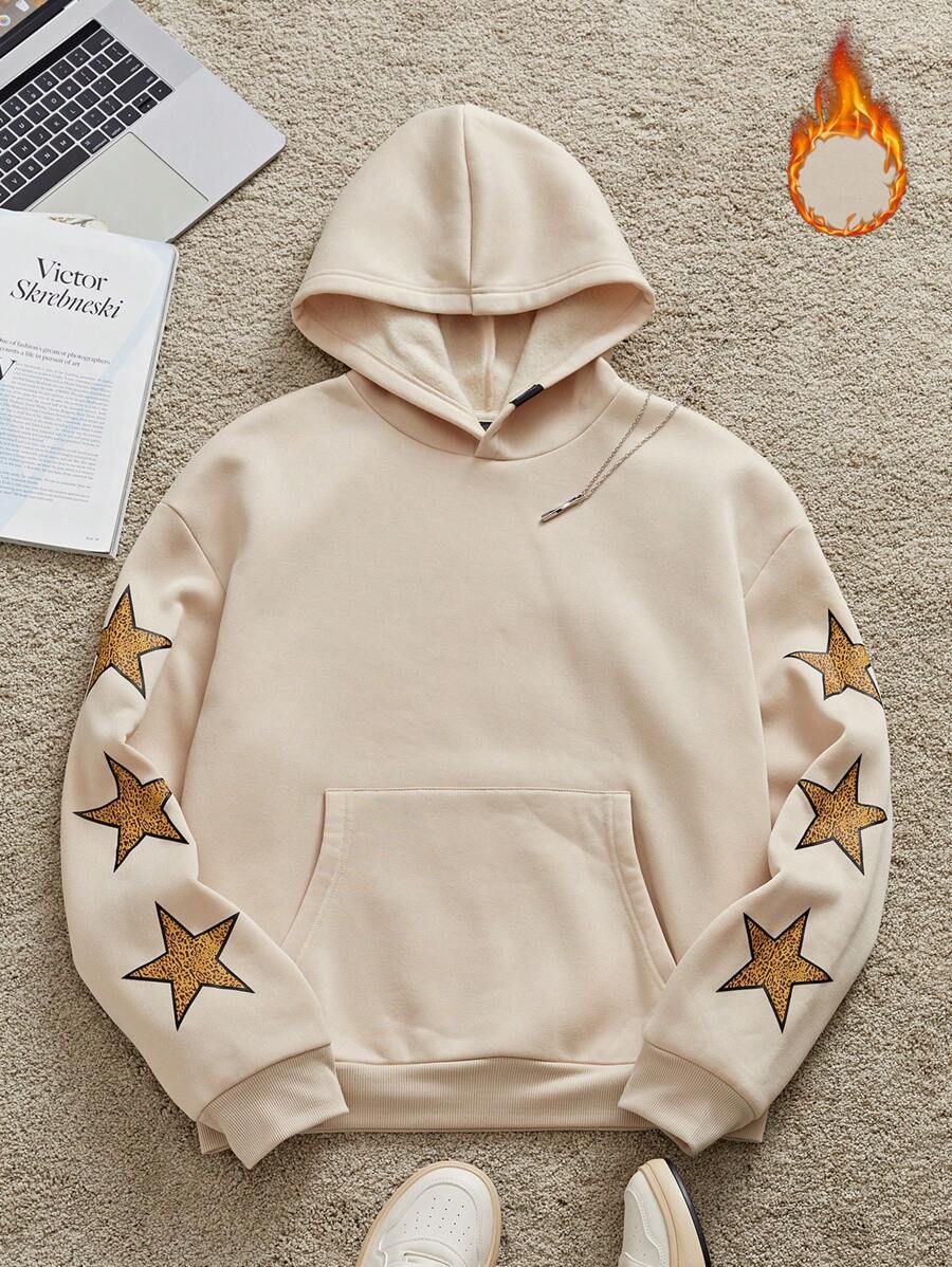 Manfinity VCAY Men's Casual Loose Knitted Long Sleeve Hooded Cardigan, For Fall Winter