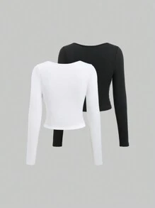 Flirla sweat-shirt à capuche court pour femme