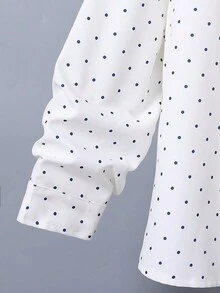Bộ 2 chiếc/Bộ áo sơ mi chấm bi đơn giản trang trọng cao cấp dành cho bé trai tuổi teen và quần ống rộng, thích hợp cho các ngày lễ, tiệc tùng và sự kiện - Nhiều màu - Xem 3