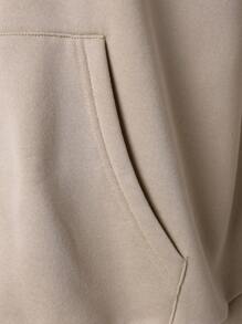 In My Nature Men's Casual Ombre Letter Print Kanga Pocket Hoodie Sweatshirt, Spring/Autumn Essentials Hoodie - Apricot - View 5