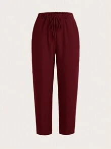 TaskEZ Burgundy Red Short-Sleeved Top And Pants Scrub Uniform Sets