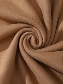 Manfinity Hypemode 男士纯色高领休闲长袖套头卫衣 - 駝色 - 查看 5