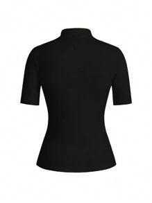 SHEIN EZwear 2 件套女士半高领紧身长袖打底衫套装，适合夏季 - 彩色 - 查看 6