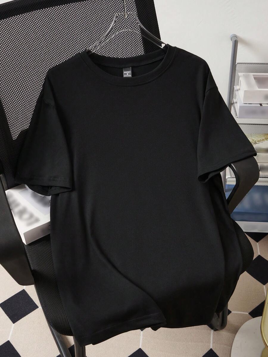 Claim Dot 男士纯色圆领短袖休闲上衣