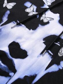 Manfinity EMRG 秋冬季男士蝴蝶印花连帽运动衫