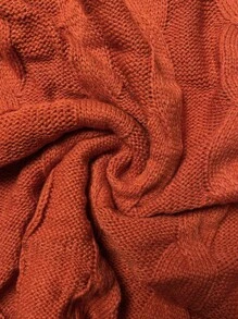 Calvaya Suéter holgado de cuello redondo, manga larga y estampado de letras para mujer talla grande, otoño/invierno