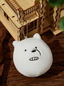 We Bare Bears X SHEIN Đồ trang trí treo bằng vải nhung hình gấu trắng hoạt hình - trắng - Xem 4